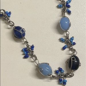 ARTISAN STONES S.STEAL WIRED BEADS NECKLACE (XL)